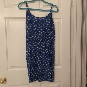 Old Navy Fit & Flare Blue Floral Cami Dress
